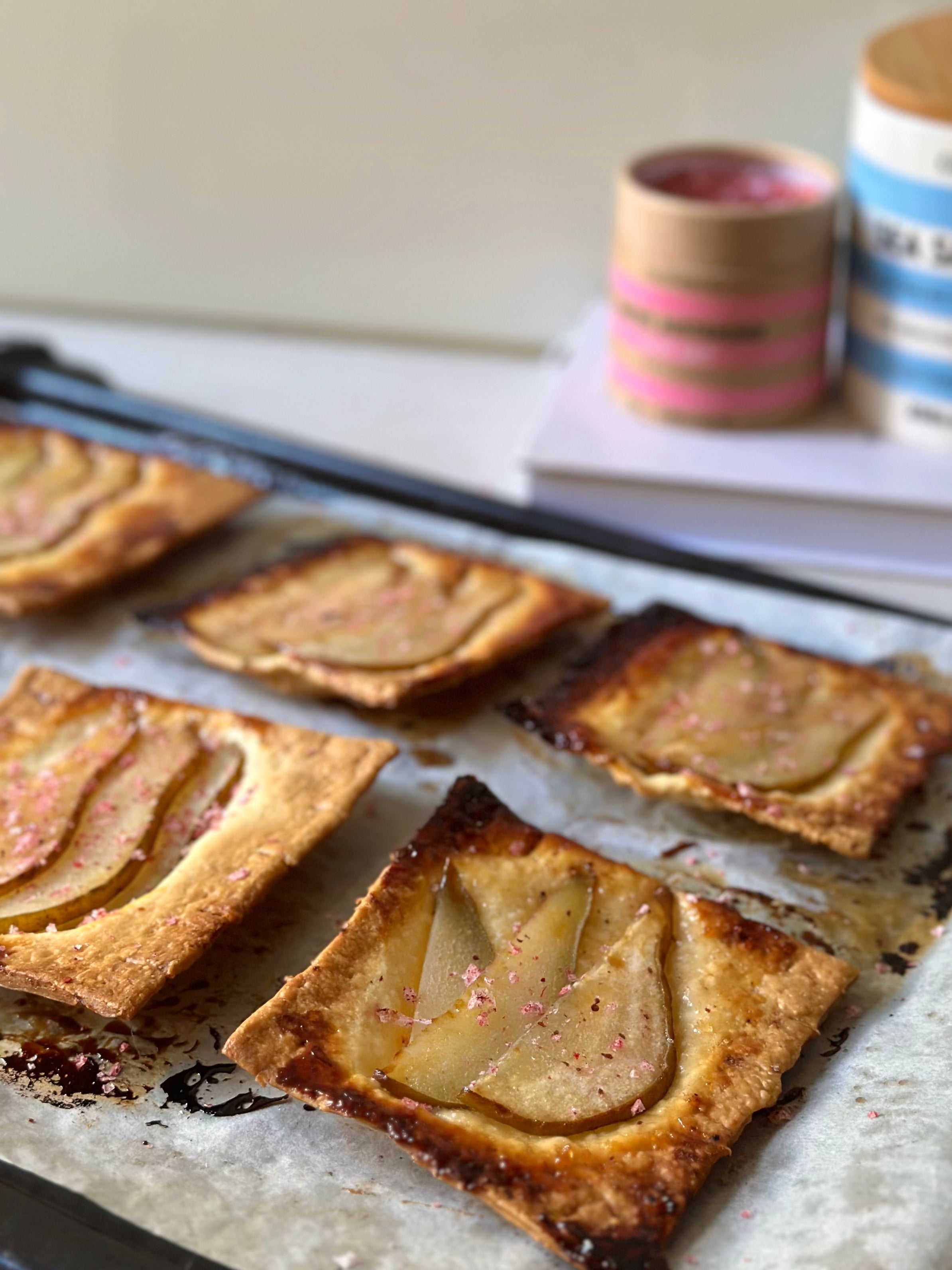 Pear and Salt Plum Puffs