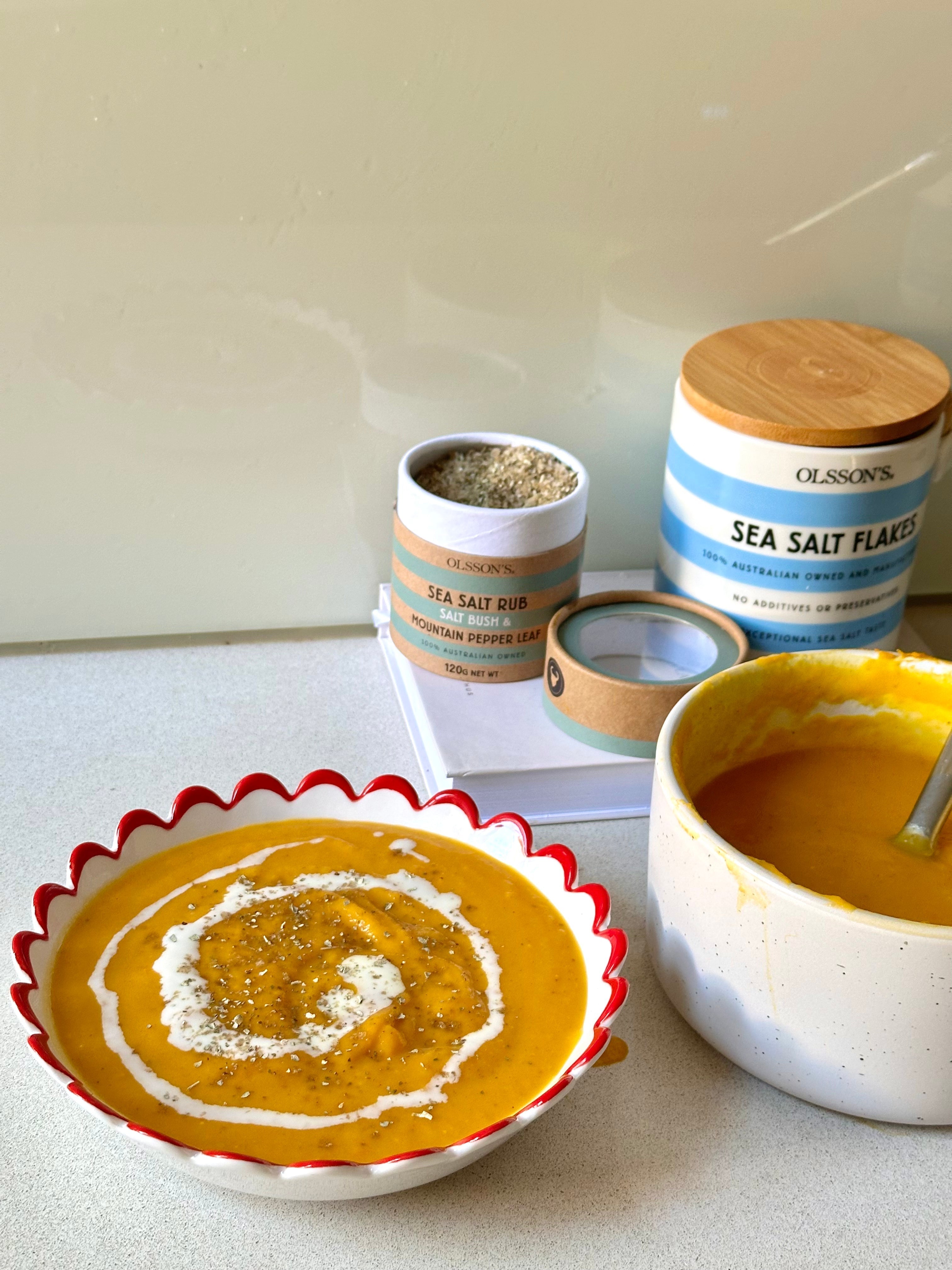 Roasted Pumpkin & Salt Bush Soup