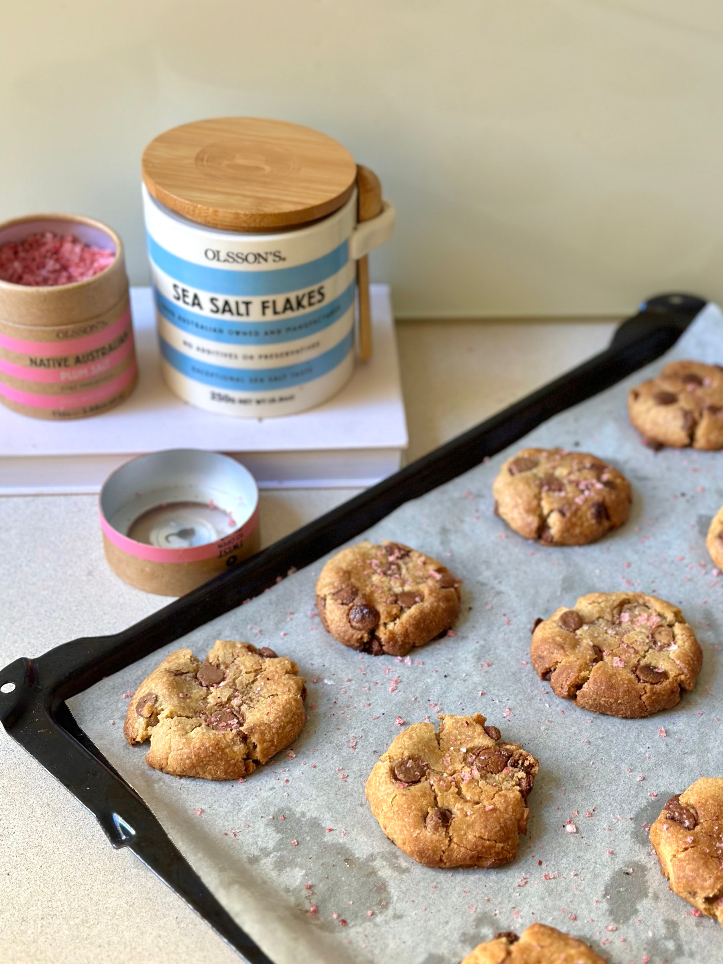 Choc Chip Cookies with Plum Salt