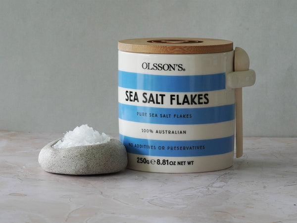 Sea Salt Flakes Stoneware Jar 250g