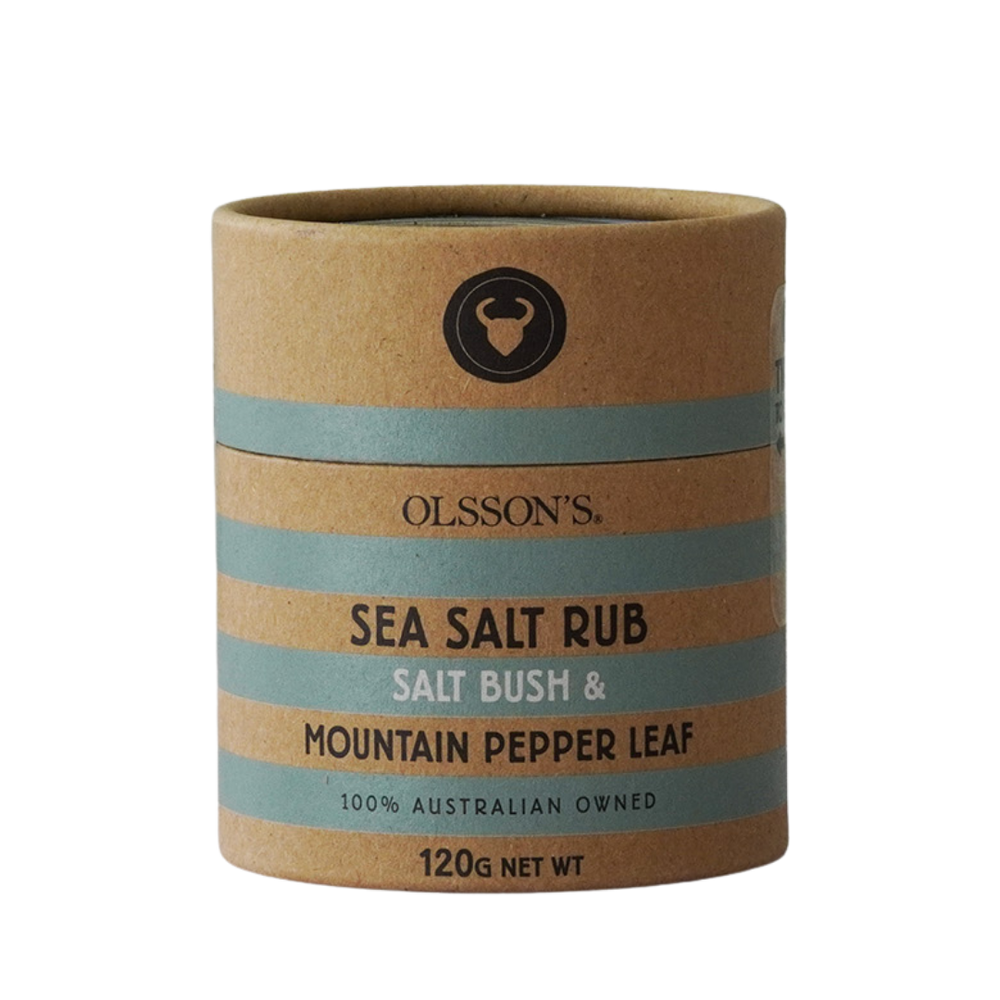 Saltbush & Mountain Pepper Leaf Salt Rub Kraft Canister 120g