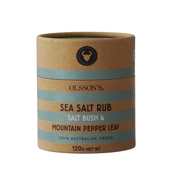 Saltbush & Mountain Pepper Leaf Salt Rub Kraft Canister 120g